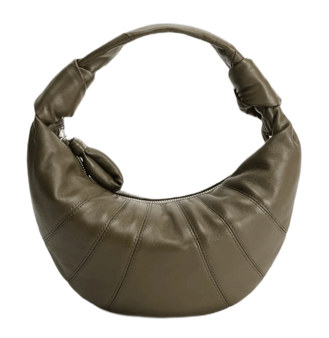 Lemaire Mini Fortune Croissant Bag Soft Nappa Leather Dark Khaki