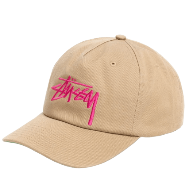 Stussy Mid-Depth Big Stock Snapback Khaki