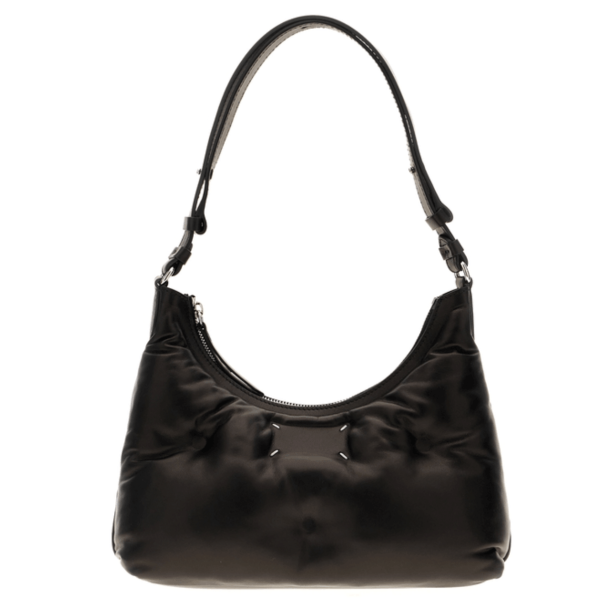 Maison Margiela Leather Small Glam Slam Shoulder Bag in Black