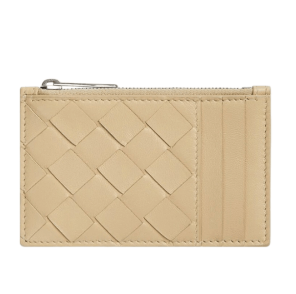 Bottega Veneta Zipped Card Case Porridge