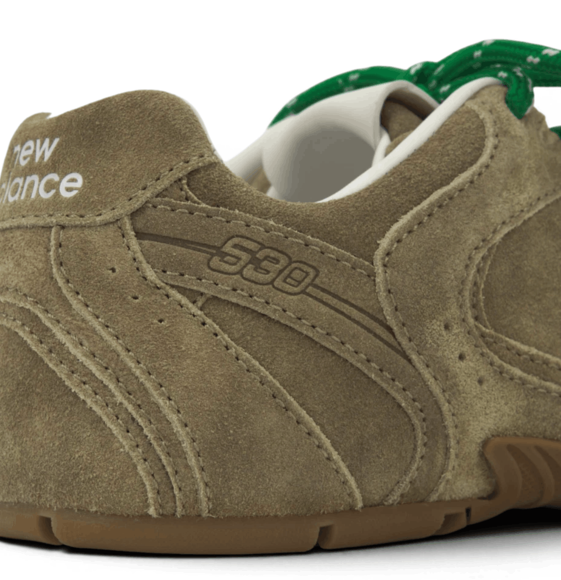 New Balance x Miu Miu 530 Suede Mesh Sneakers Ecru