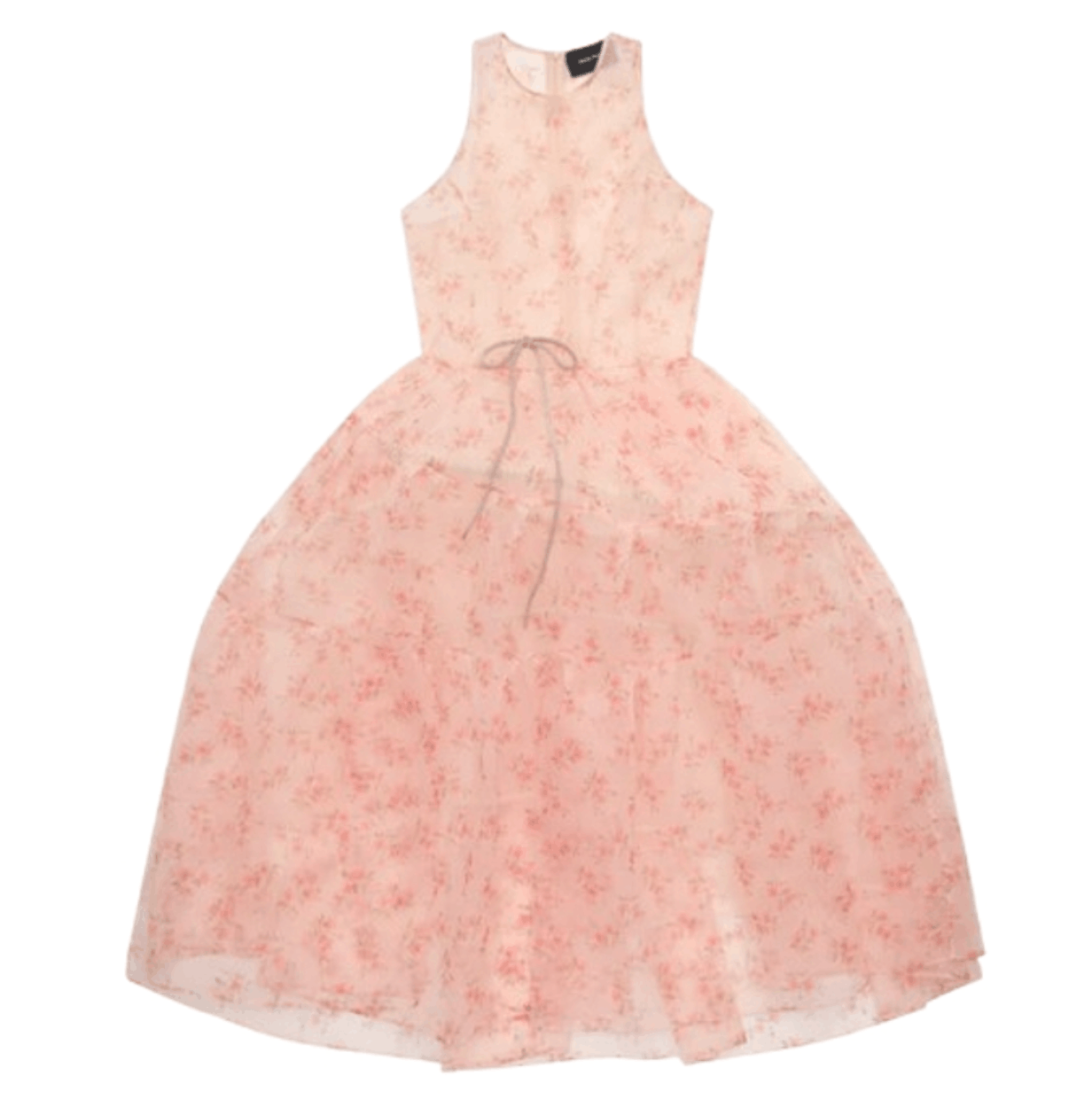 Simone Rocha: Pink Tapered Back Hoop Flounce Maxi Dress