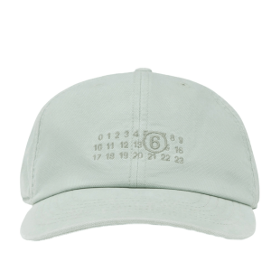 MM6 Maison Margiela Cotton Canvas Cap Aqua