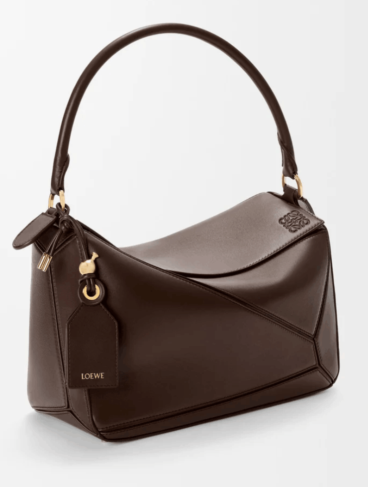 Puzzle Medium Nappa Lambskin Shoulder Bag - Brown