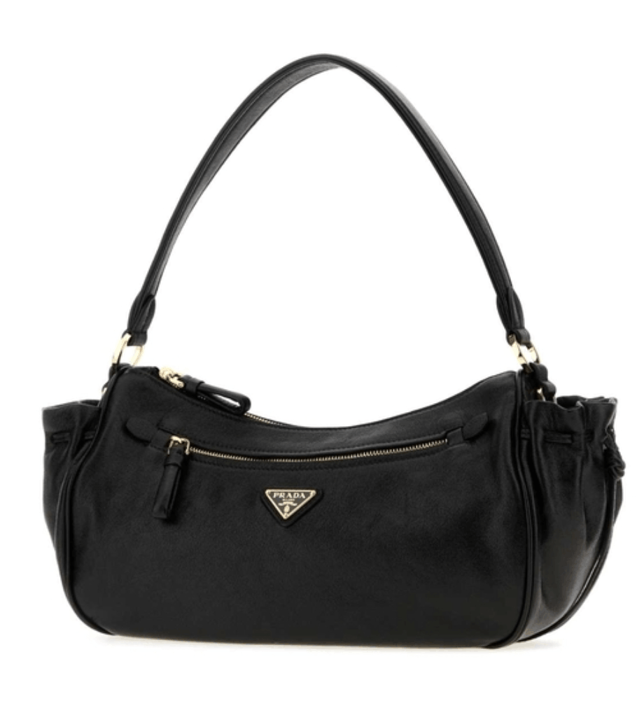 Prada Small logo-plaque Leather Tote Bag