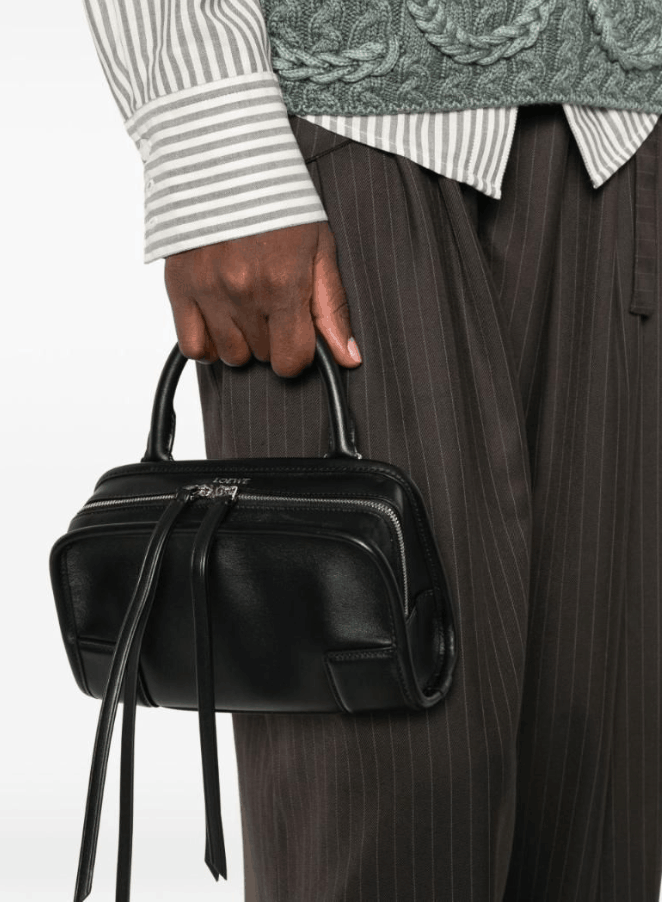 Loewe Mini Amazona 180 Bag in Soft Calfskin Black
