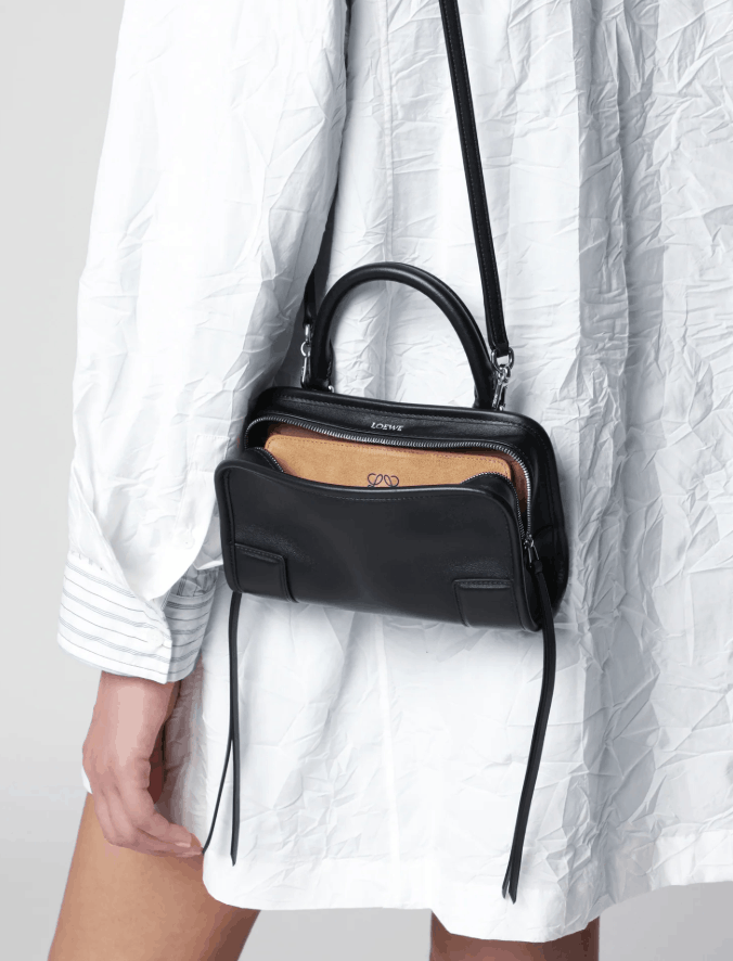 Loewe Mini Amazona 180 Bag in Soft Calfskin Black