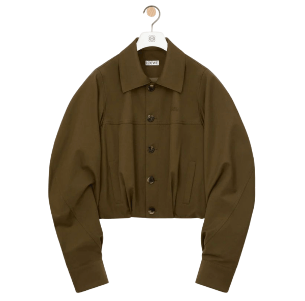 Cropped Cotton And Silk Blend Jacket 