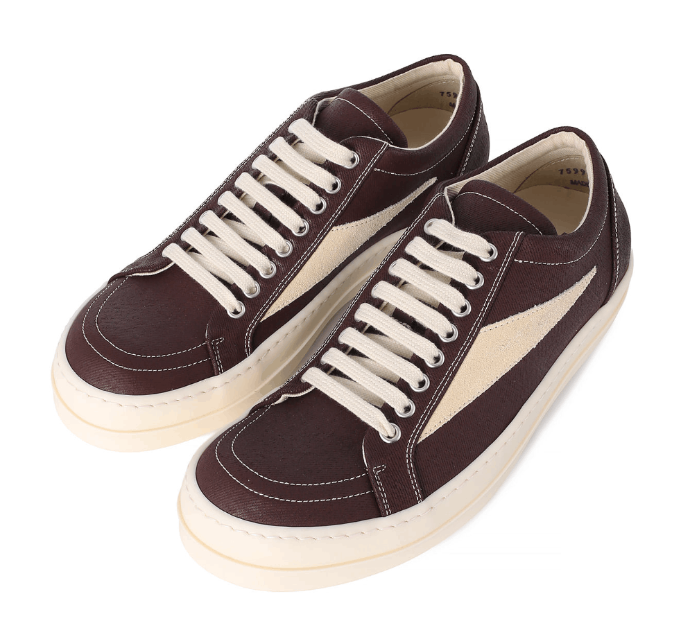 DRKSHDW VINTAGE SNEAKERS IN SCAB WAX DENIM