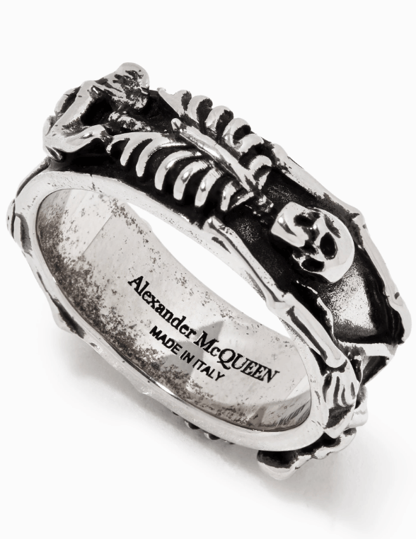 Alexander Mcqueen Skeleton Ring - Silver 