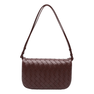 Bottega Veneta Intrecciato Leather Shoulder Bag Madder Brown