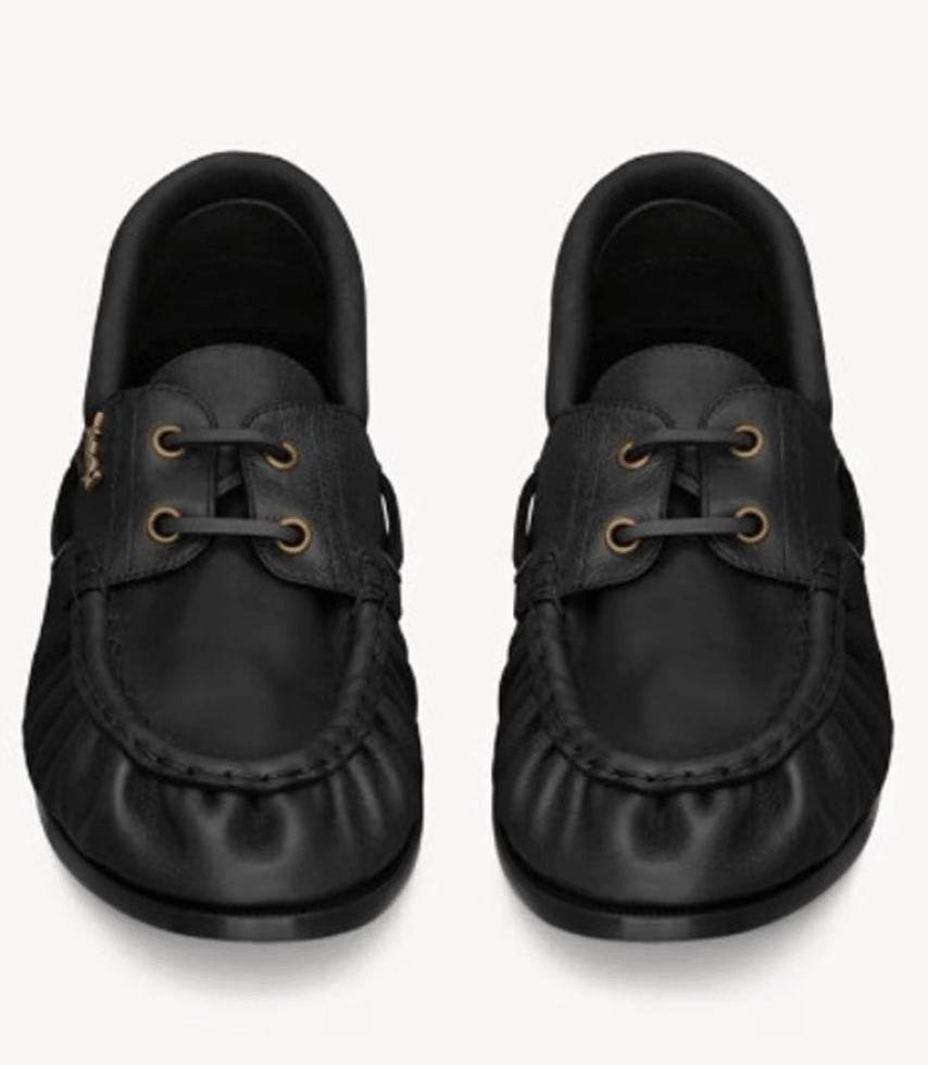 Saint Laurent Le Loafer Bateau Leather Loafers 