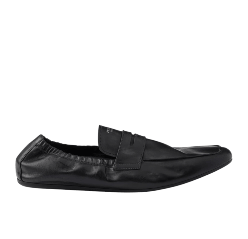 Shuffle antiqued leather loafers - Black 
