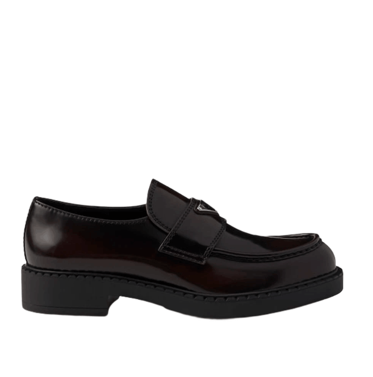 Chocolate brushed leather loafers