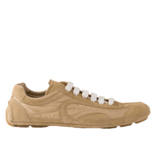 (W) Prada Montecarlo Re-Edition 2005 Suede and Re-Nylon Sneakers Camel Brown
