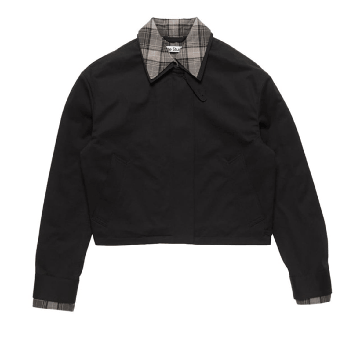 Layered twill jacket - Black