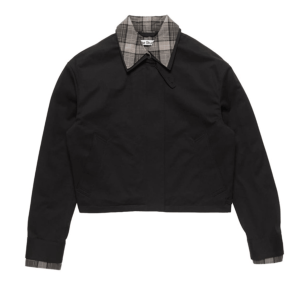 Layered twill jacket - Black