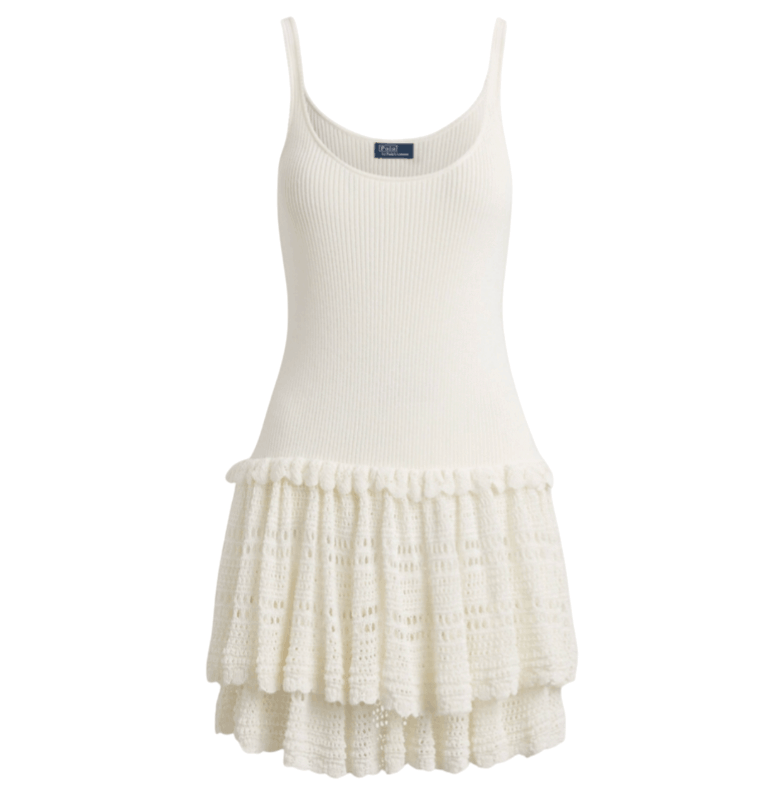 Tiered Pointelle Tank Dress