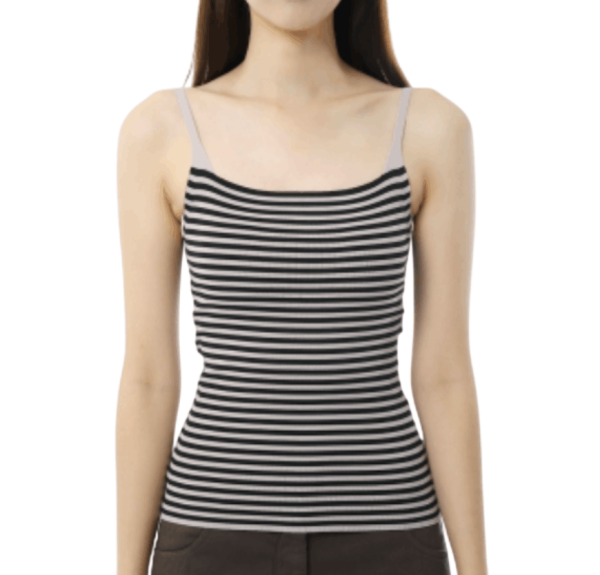 GIMAGUAS Camu Striped Top in Black