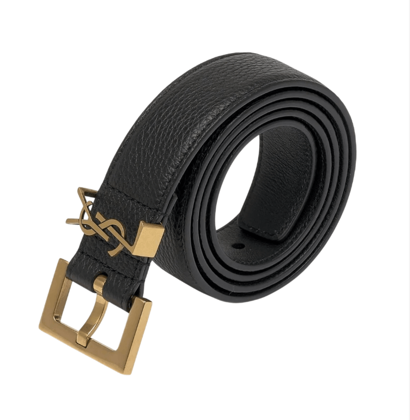 Cassandre BELT IN GRAINED LEATHER in Black (3cm)