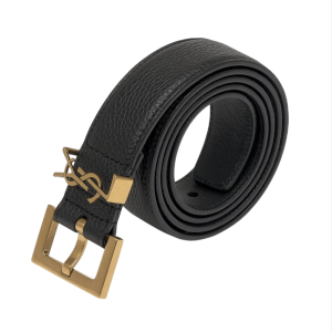 Cassandre BELT IN GRAINED LEATHER in Black (3cm)