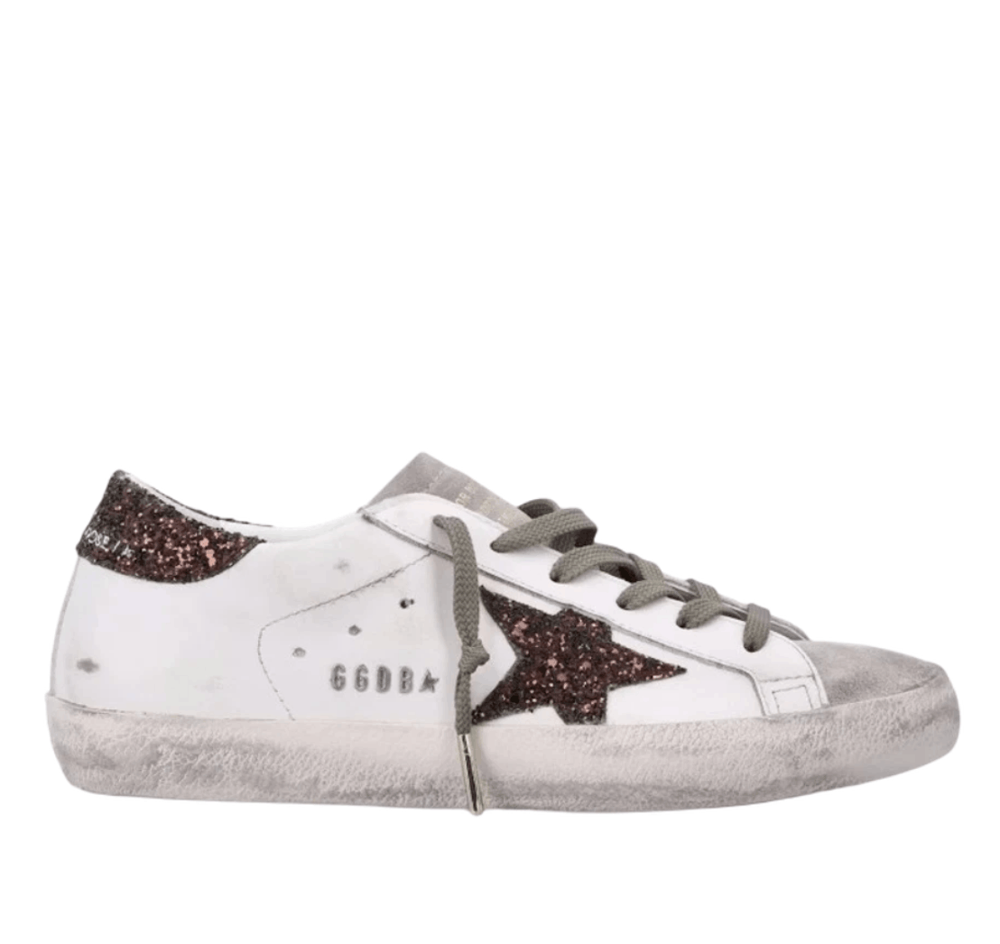 Golden Goose Super-Star Milk Brown Glitter 