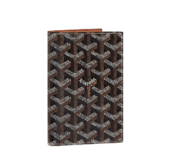 Goyard Grenelle Passport Cover Black Tan