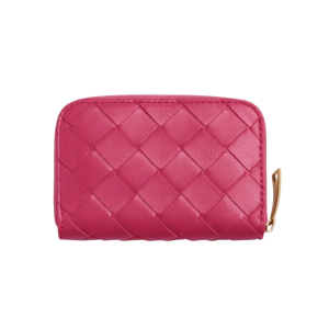 Bottega Veneta Small Zip Around Wallet Cranberry