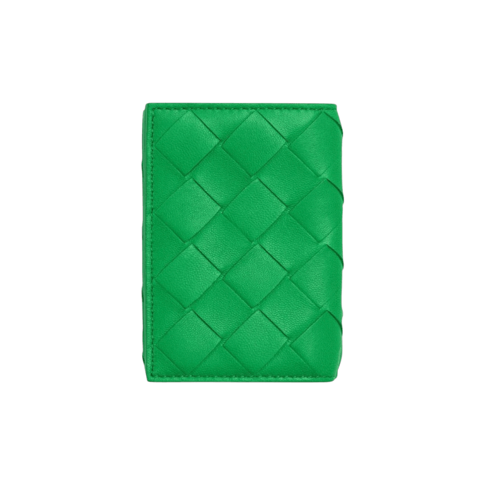 Bottega Veneta Tiny Tri-Fold Zip Wallet Parakeet