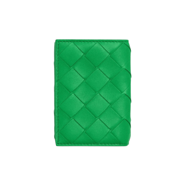 Bottega Veneta Tiny Tri-Fold Zip Wallet Parakeet