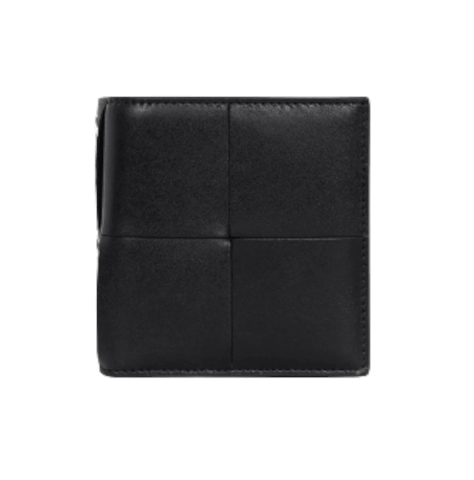 Bottega Veneta Intrecciato Cassette Slim Bi-Fold Wallet Black