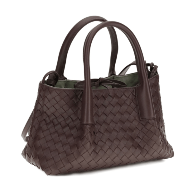Grape Leather Small Pinacoteca Shopping Bag 