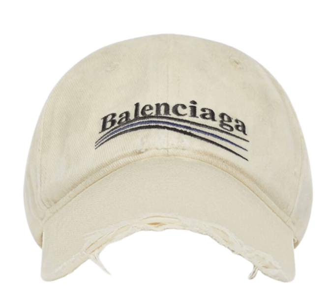 Balenciaga Political Campaign Destroyed Cap Beige