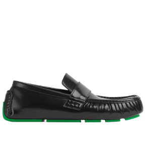 Bottega Veneta Ride Driver Loafer Black Parakeet
