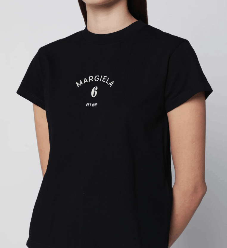 Black T-shirt with printed logo - black 