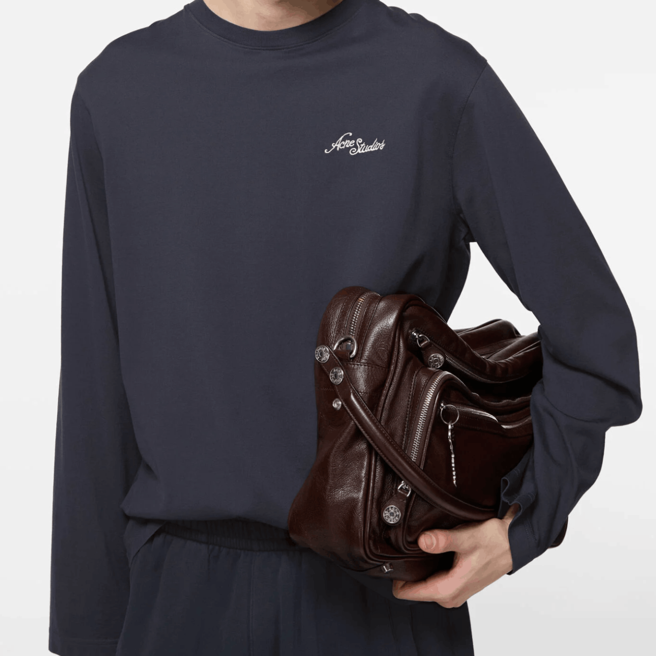 Jersey t-shirt with logo Dark navy