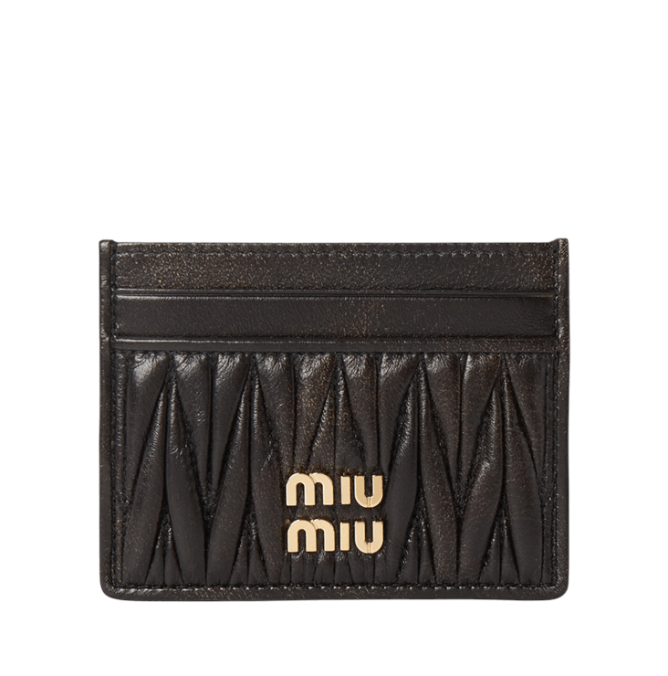 Miu Miu Matelasse Card Holder Wallet Brown 5MC076-AF6Q-F0201