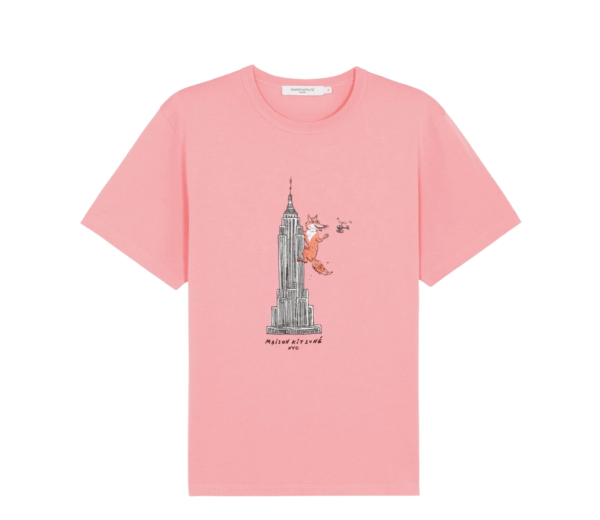 Maison Kitsune Oly Empire Fox Classic T-Shirt Bubble Gum Pink