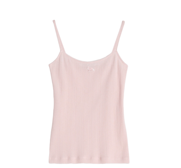 (W) Maison Kitsune Baby Fox Patch Caraco Rosewater