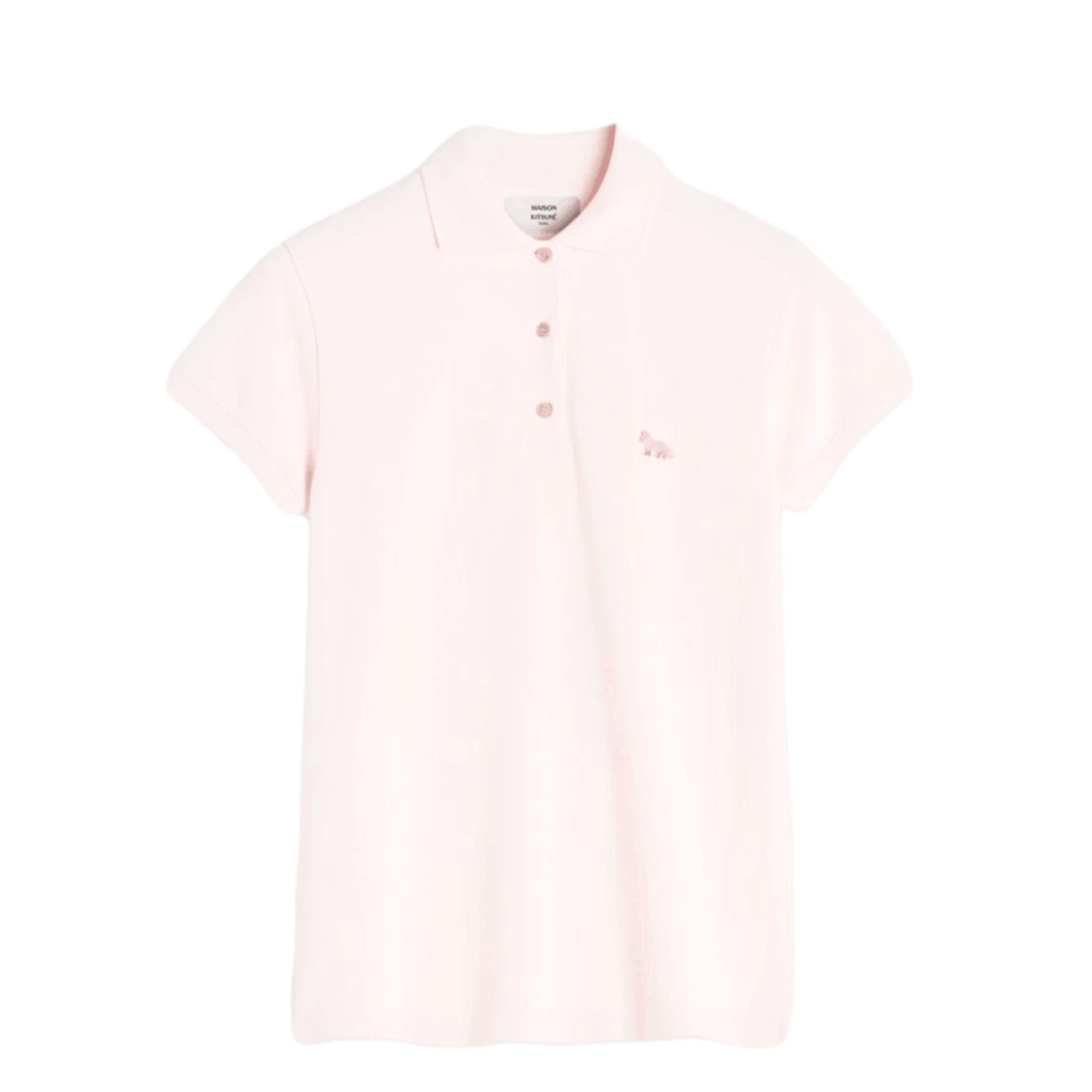 (W) Maison Kitsune Baby Fox Patch Regular Polo Rosewater