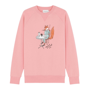 Maison Kitsune Oly Coffee Fox Classic Sweatshirt Bubble Gum Pink