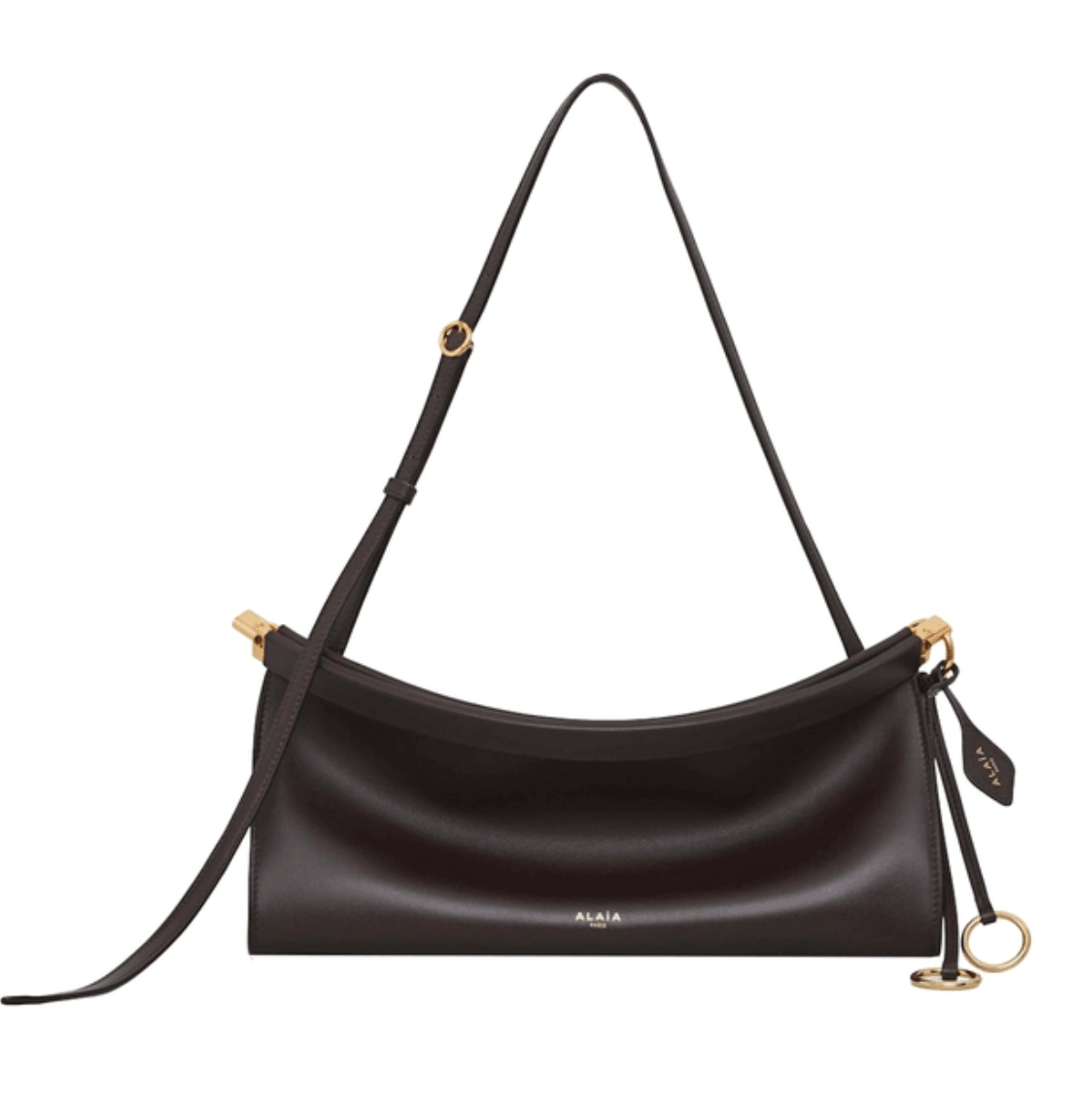 ALAÏA DARK BROWN LE CLICK EAST WEST MEDIUM ...