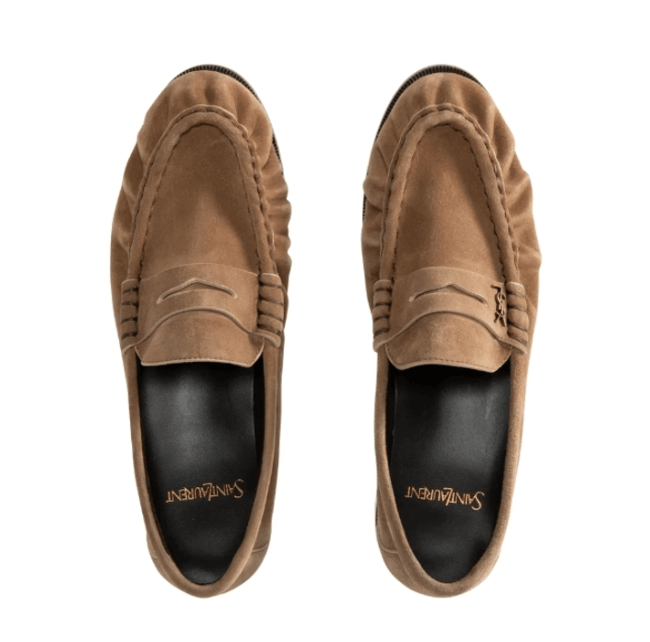 Le Loafer suede penny loafers in beige 