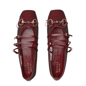 Gucci Horsebit Bow Ballet Flats