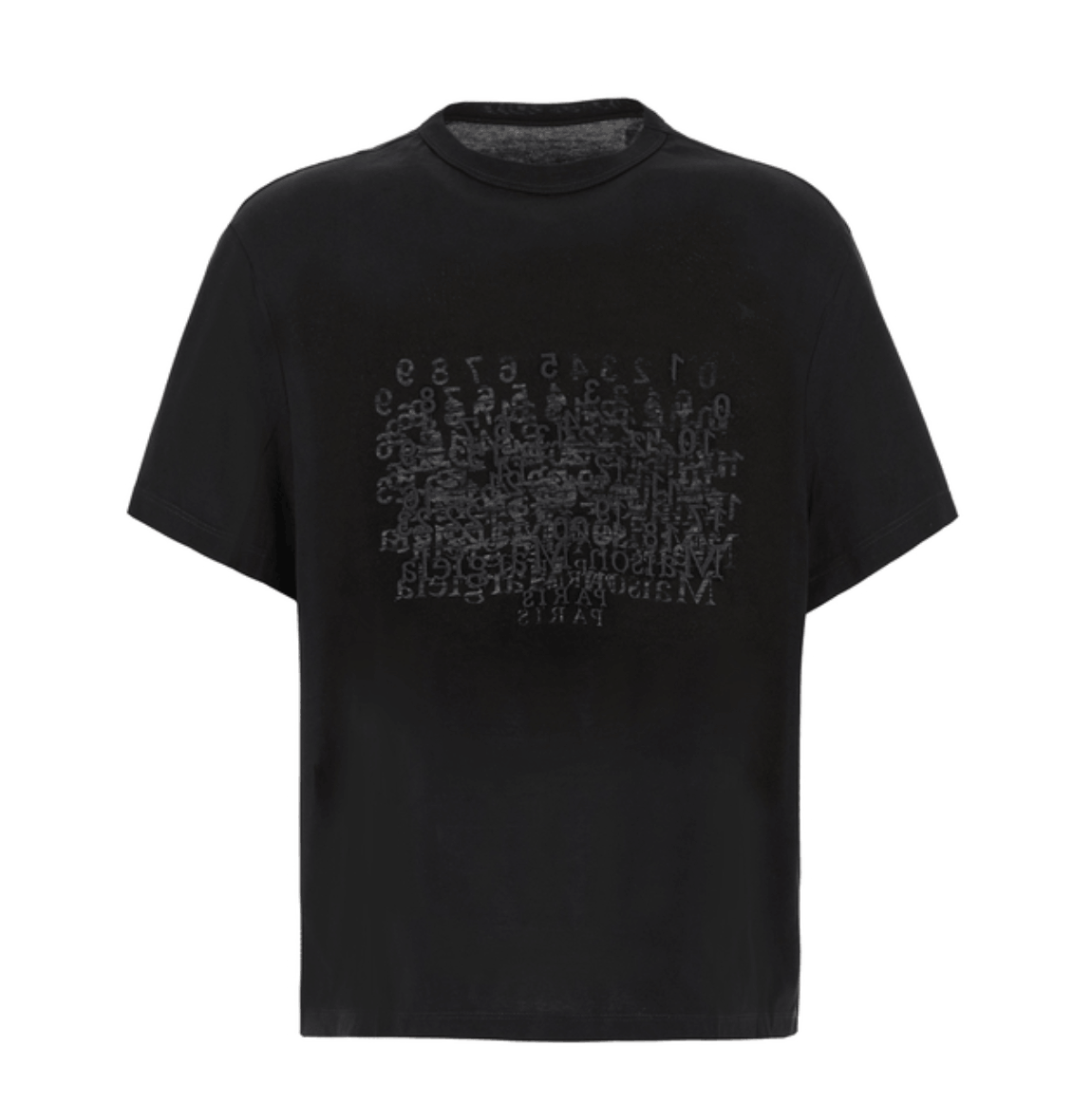 Maison Margiela Black Cotton Numeric T-Shirt