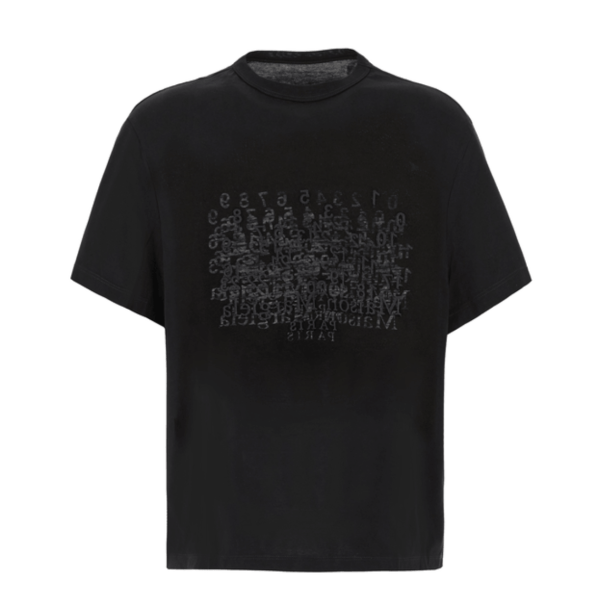 Maison Margiela Black Cotton Numeric T-Shirt