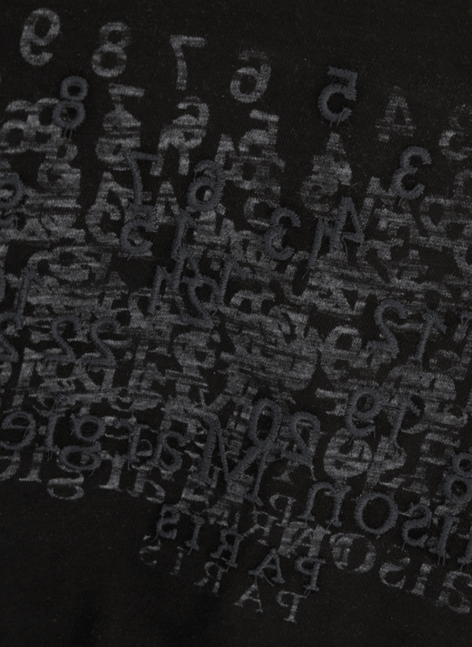 Maison Margiela Black Cotton Numeric T-Shirt