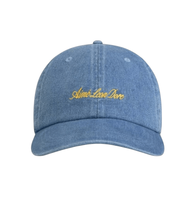 Aime Leon Dore Denim Script Hat Light Wash