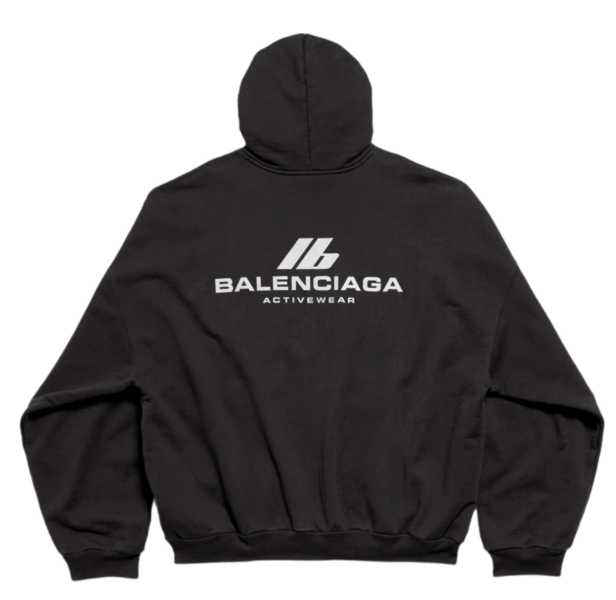 Balenciaga Activewear Hoodie Oversized Black