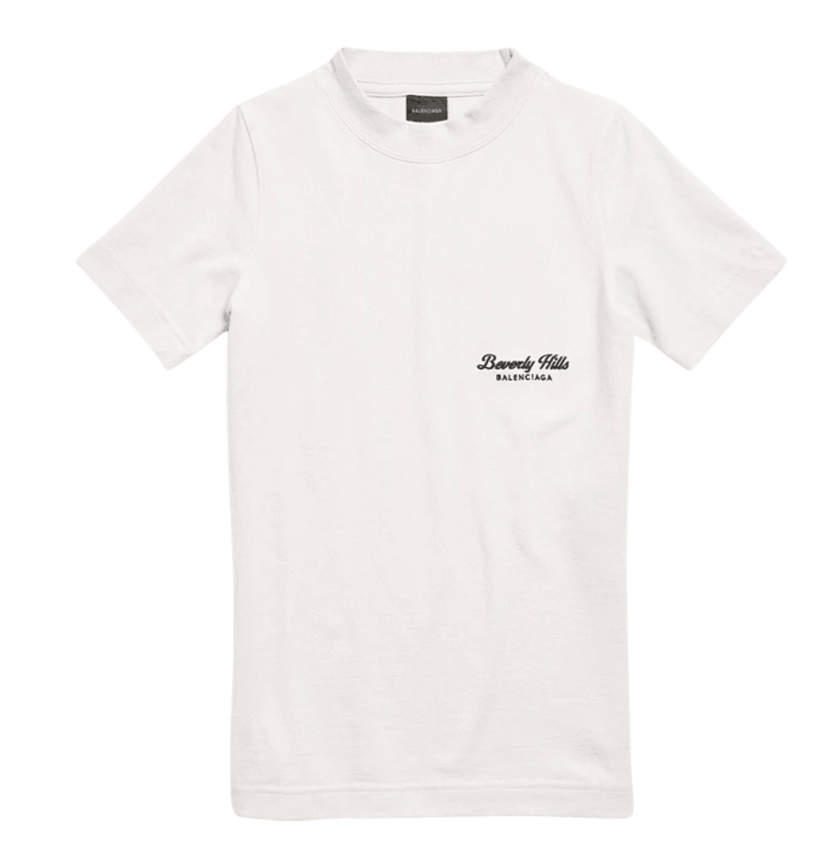 (W) Balenciaga Beverly Hills Fitted T-Shirt Off White Black